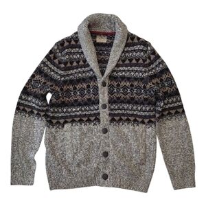 Men's Stylish Gray Patterned Cardigan